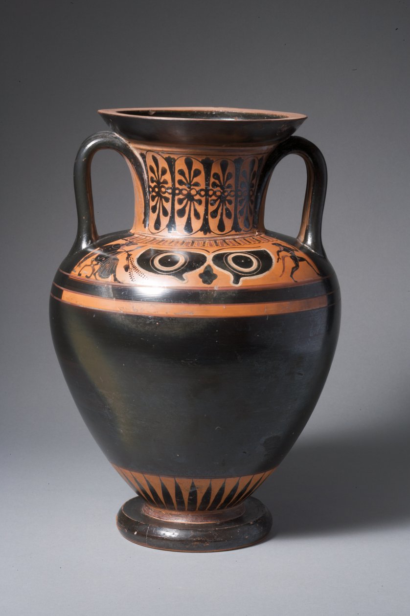 Ânfora de pescoço de figura negra sótão de Greek