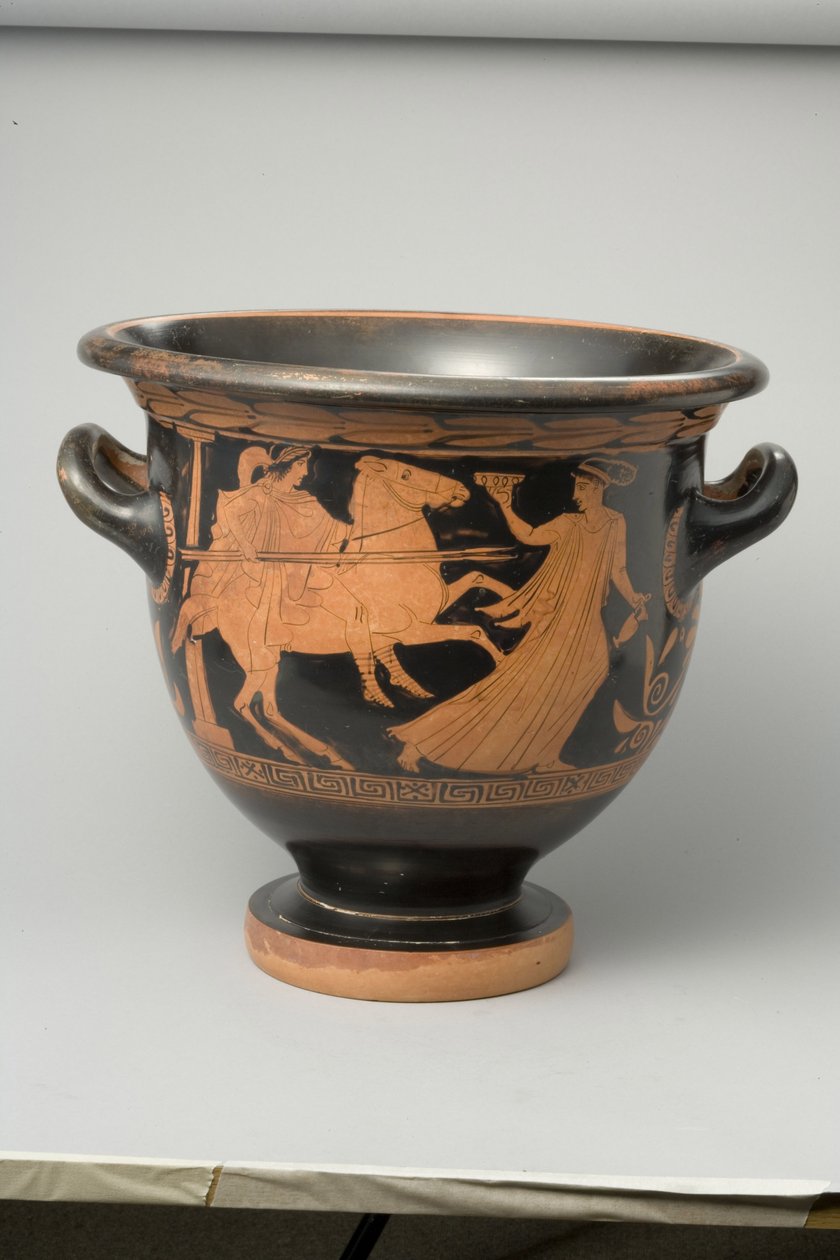 Sótão vermelho figura sino krater, c.440 BC (terracota) (ver 270384 para detalhes) de Greek
