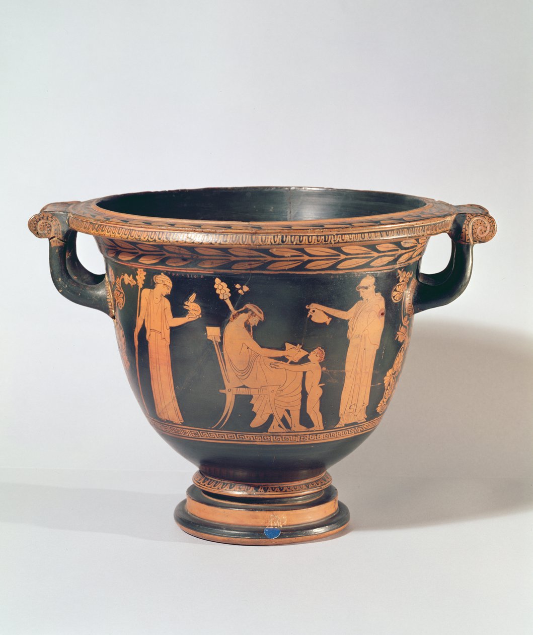 Krater de sino de figura-vermelho sótão, c.450-440 BC (cerâmica) de Greek