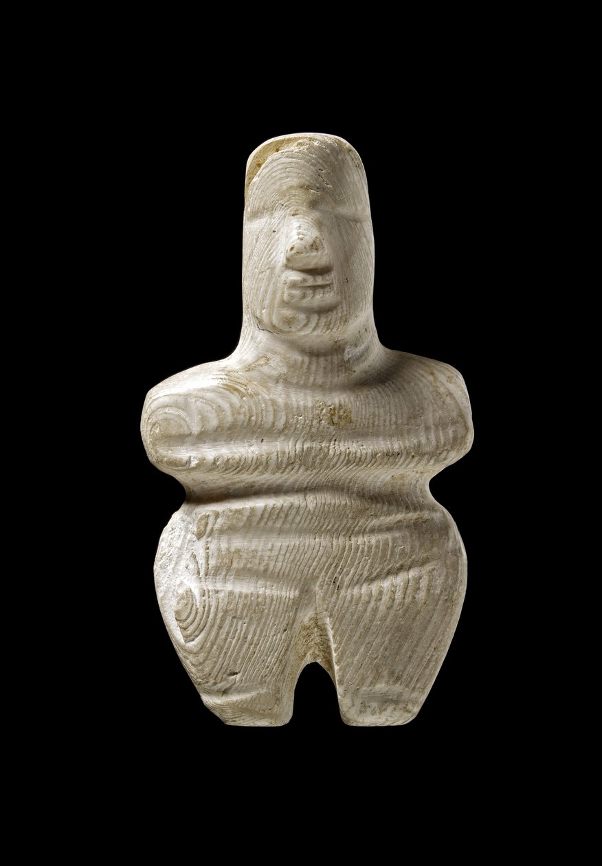 Estatueta das Cíclades, Naxos, c.3000-2000 aC (mármore) de Greek