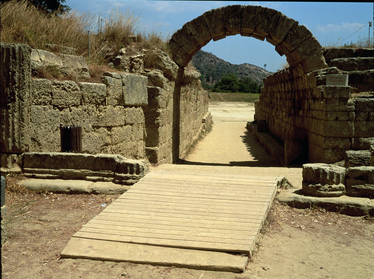 Entrada, para, a, estádio de Greek