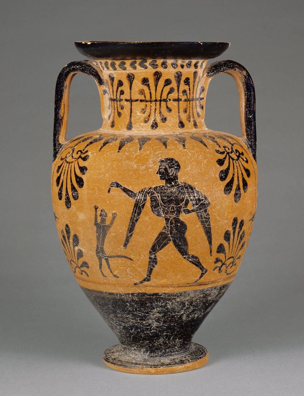 Ânfora etrusca de pescoço negro, c.490 aC (terracota) de Greek