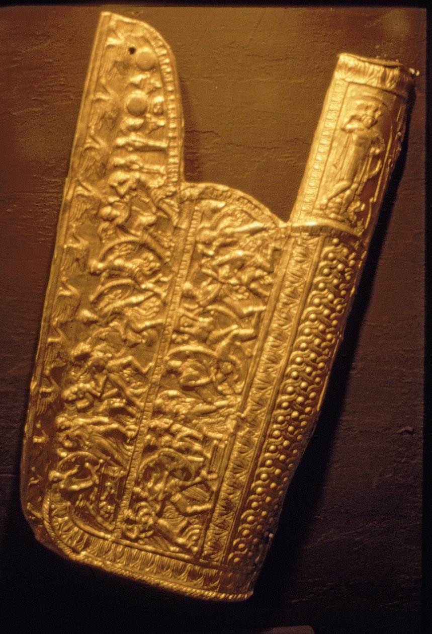Aljava de ouro, do túmulo de Filipe II (359-336) em Vergina (ouro) de Greek