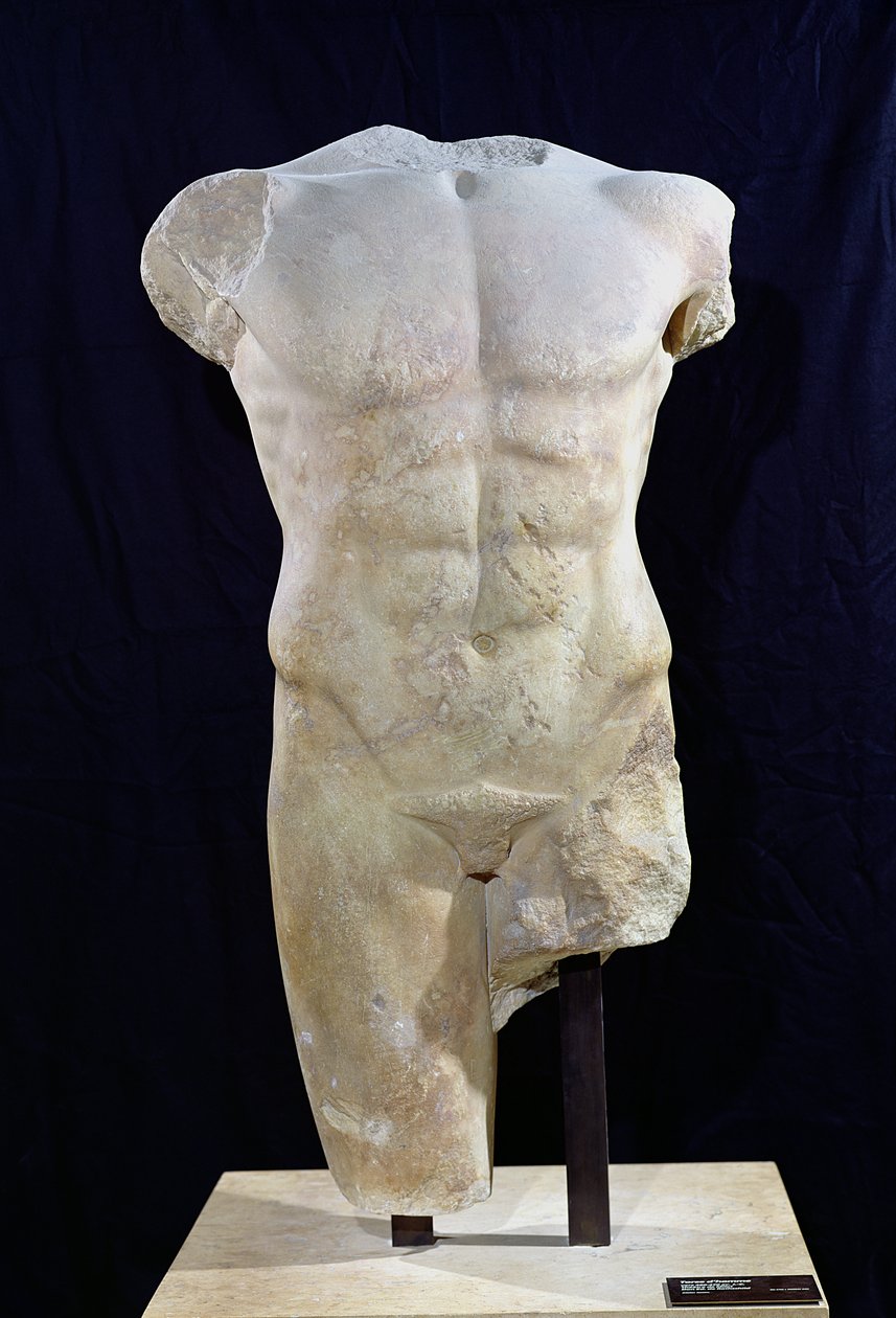Torso masculino de Mileto, c.480 aC (mármore) de Greek