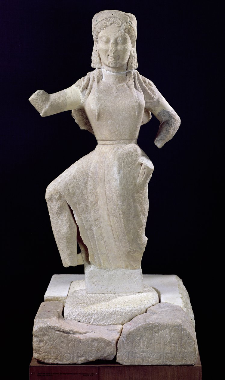 Nike, de Delos, c.550 aC (mármore) de Greek