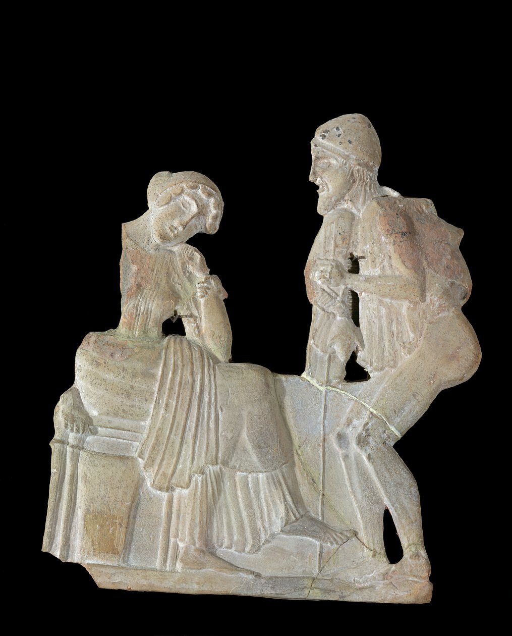 Relevo retratando Ulisses e Penélope, de Milo, c.450 aC de Greek