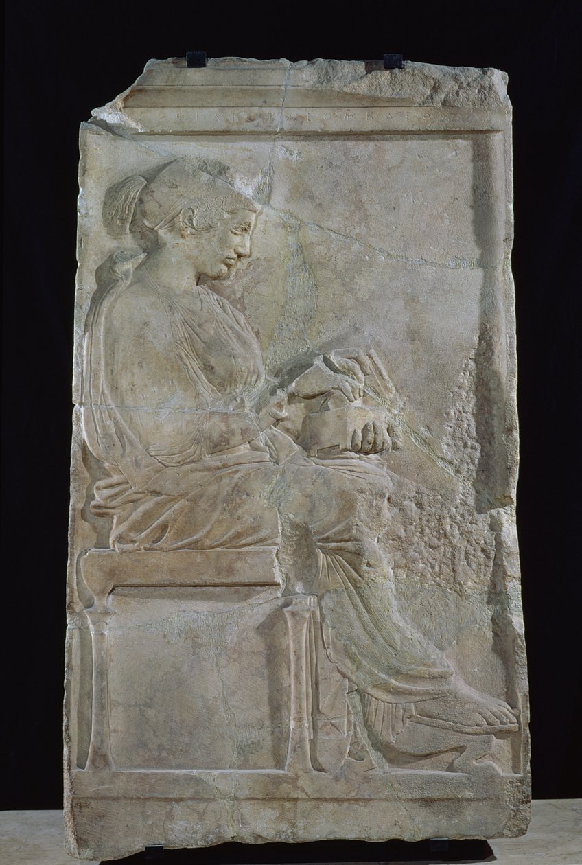 Estela de Filis, filha de Cleomenes, rei de Esparta (mármore) de Greek