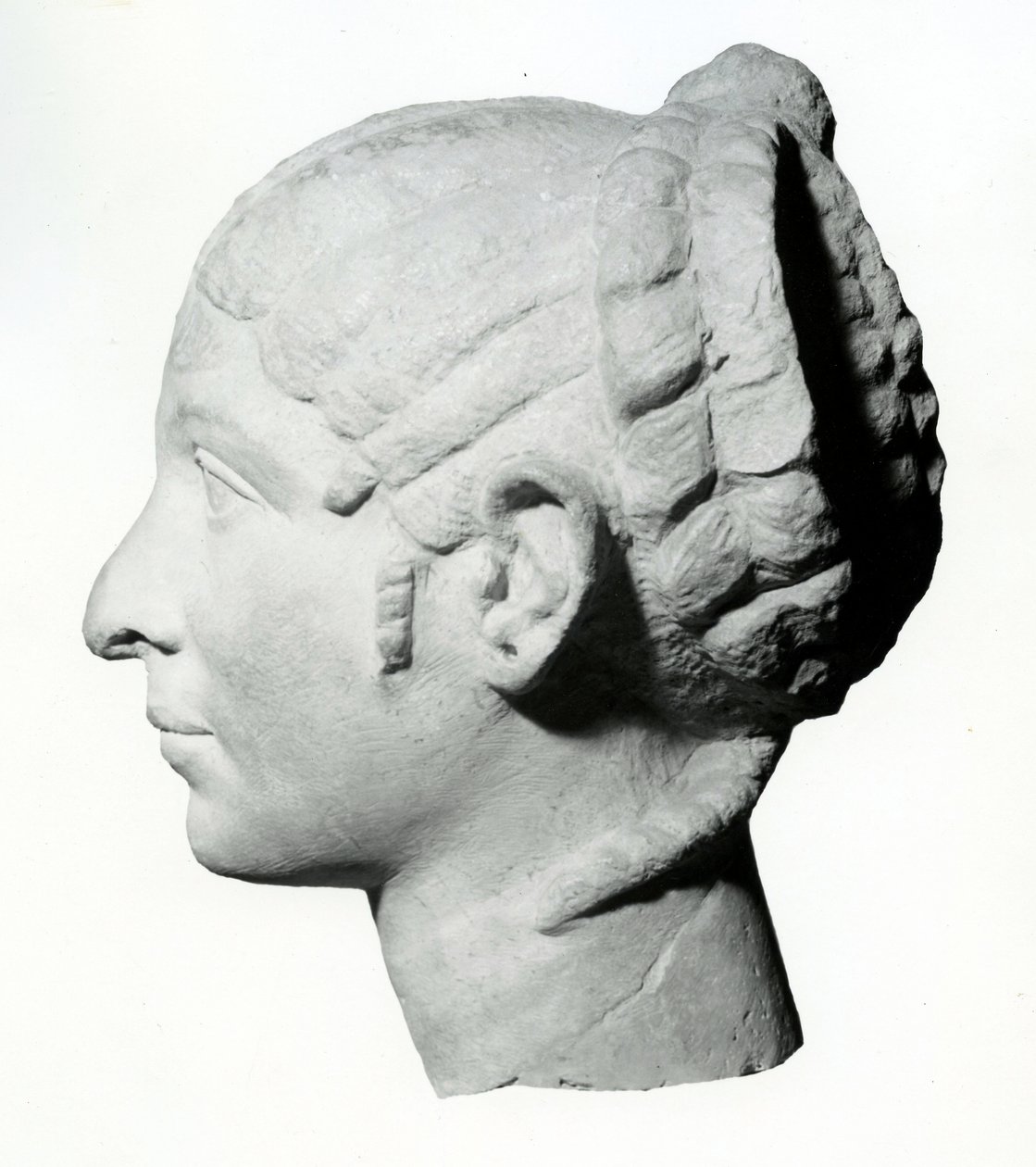 Mulher Síria às vezes identificada como Cleópatra - perfil, século I aC (escultura) de Greek
