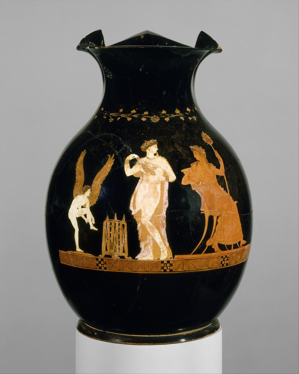 Terracota oinochoe, c.350 aC (terracota) de Greek