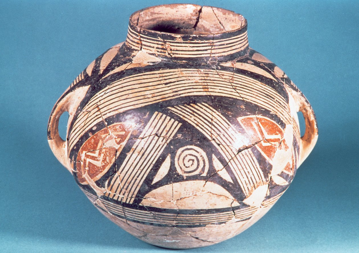 Vaso de Dimini (atual Volos) século VII aC (argila policromada) de Greek