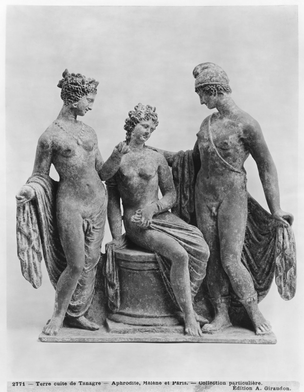 Afrodite, Helena e Paris, de Tanagra (terracota) de Greek School