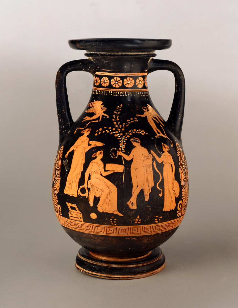 Pelike de figura vermelha, c.350 aC (cerâmica) de Greek School