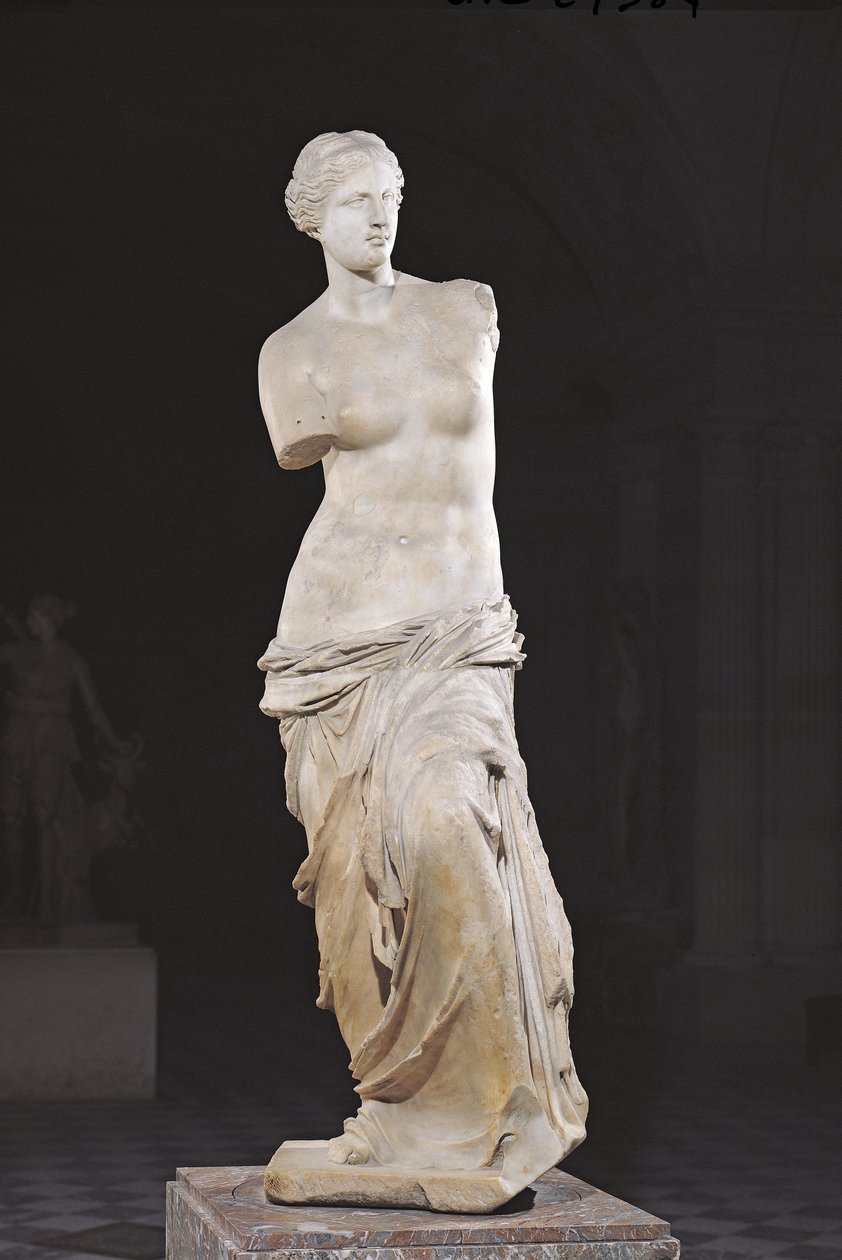 Afrodite, o &39;Vênus de Milo&39;, período helenístico, c.130-100 aC (mármore) de Greek