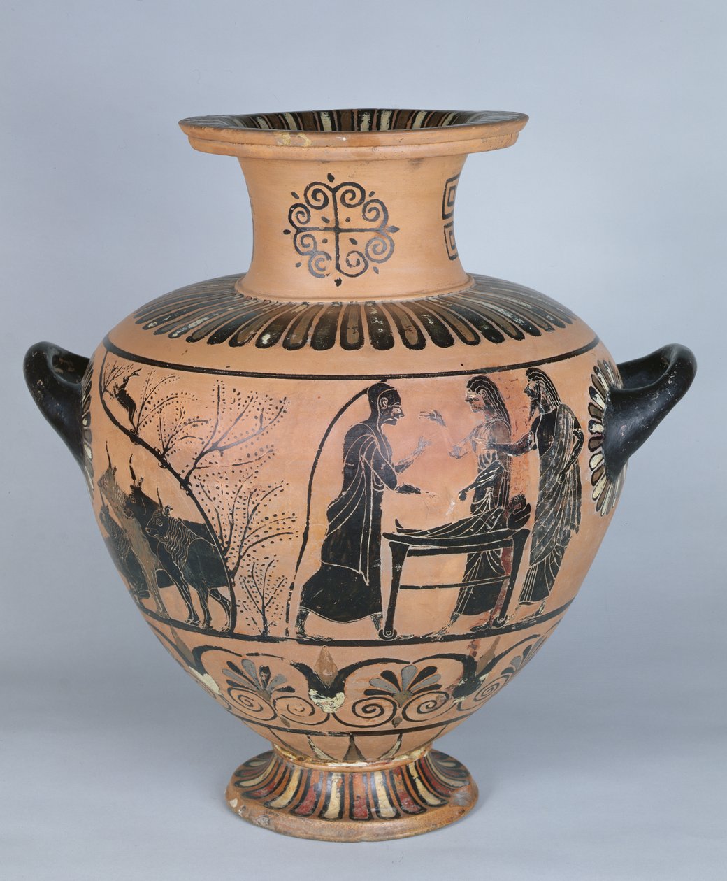Haria Iônica Arcaica representando Hermes fingindo estar dormindo, de Cerveteri, c.530 aC (cerâmica) de Greek