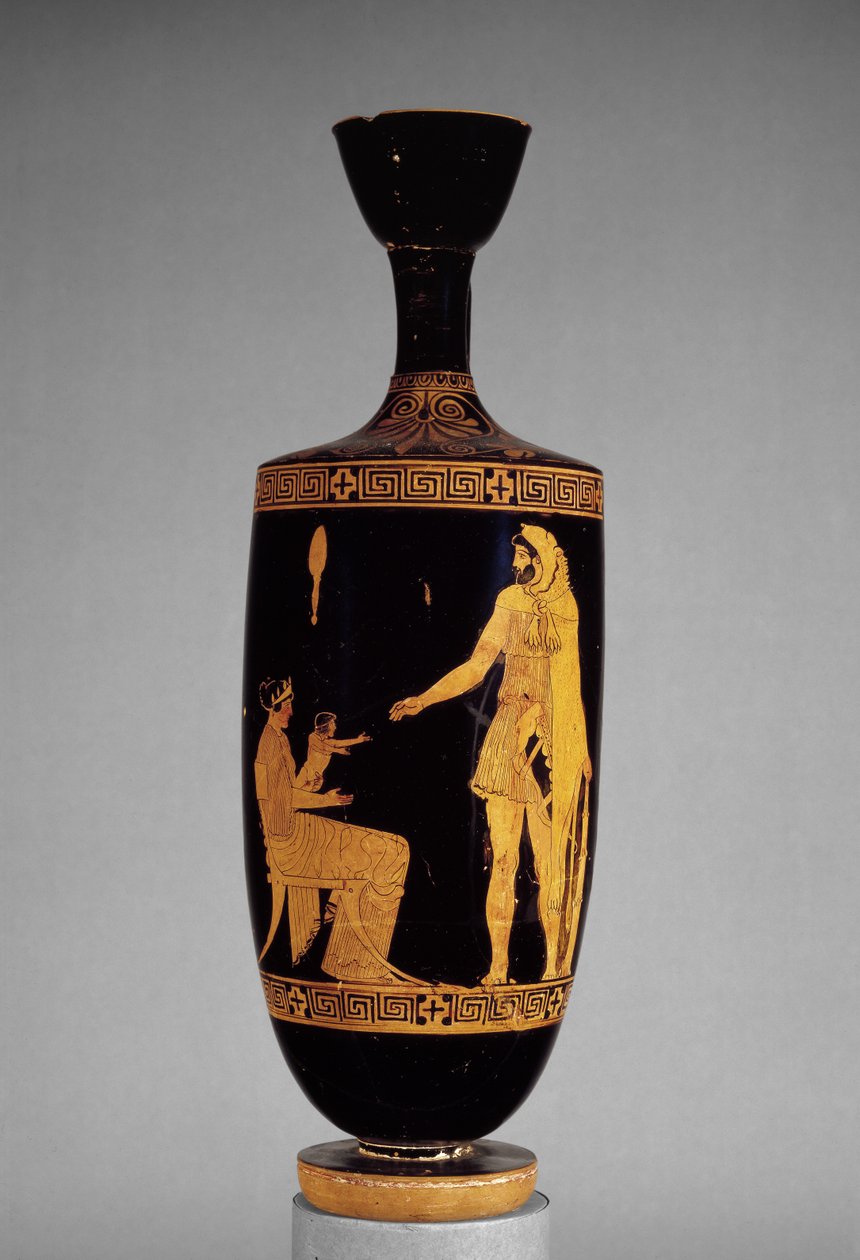 Lekythos áticos de figuras vermelhas representando Herakles (cerâmica) de Greek
