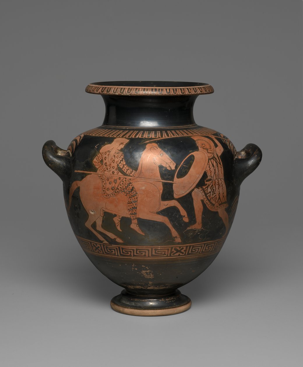 Estames áticos de figuras vermelhas, 440-430 aC (cerâmica) (ver também 342002) de Greek