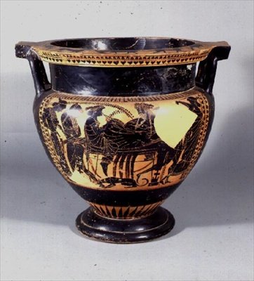 Coluna Krater, Sótão, 530-520 aC (cerâmica) de Greek
