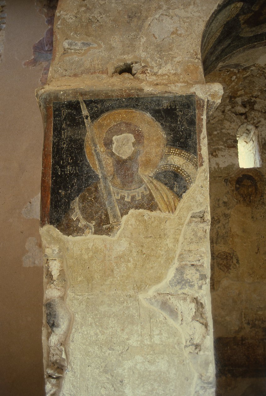 Afrescos desfigurados na Igreja da Panayia de Greek