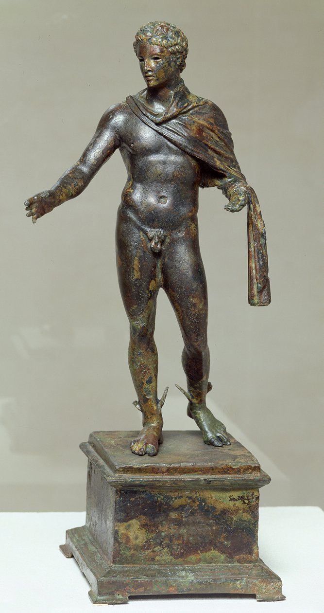 Hermes, encontrado durante as escavações submarinas em Mahdia, c.100 aC (bronze) de Greek