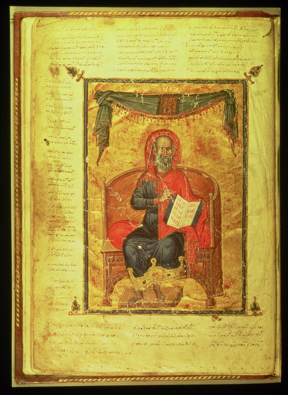 Sra. Grec 2144 fol.10v Hipócrates (c.460-377 aC) de Greek