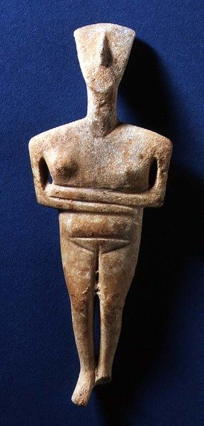 Cycladic Figurine, Naxos, c.3000-2000 BC (mármore) de Greek