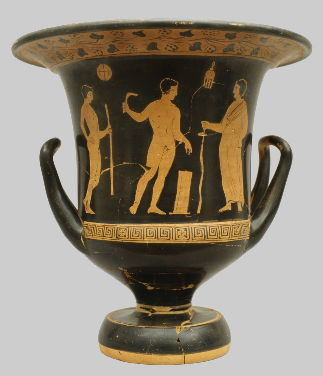 Krater em forma de sino de Pisticci, Itália (cerâmica) de Greek School