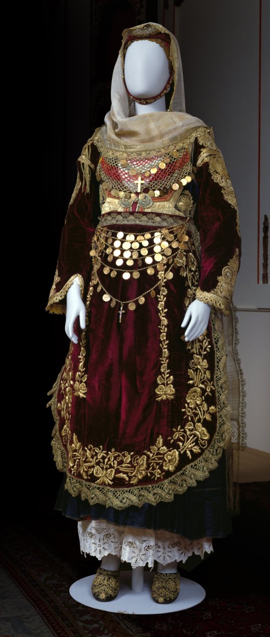 Traje de noiva de Salamina Island de Greek School