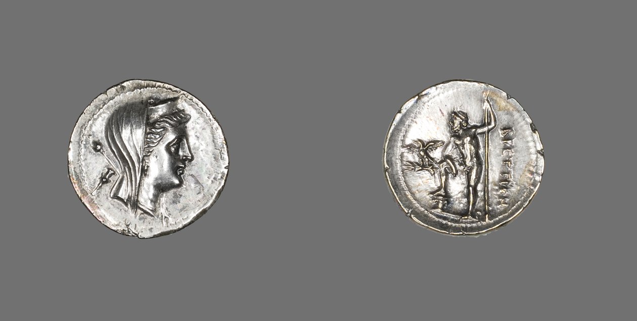 Drachm representando a Ninfa Anfitrita, 216-203 AC de Greek School