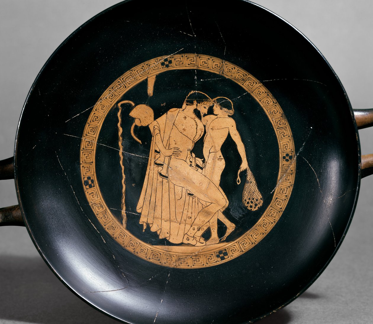 Copa de figuras vermelhas (cerâmica) de Greek School