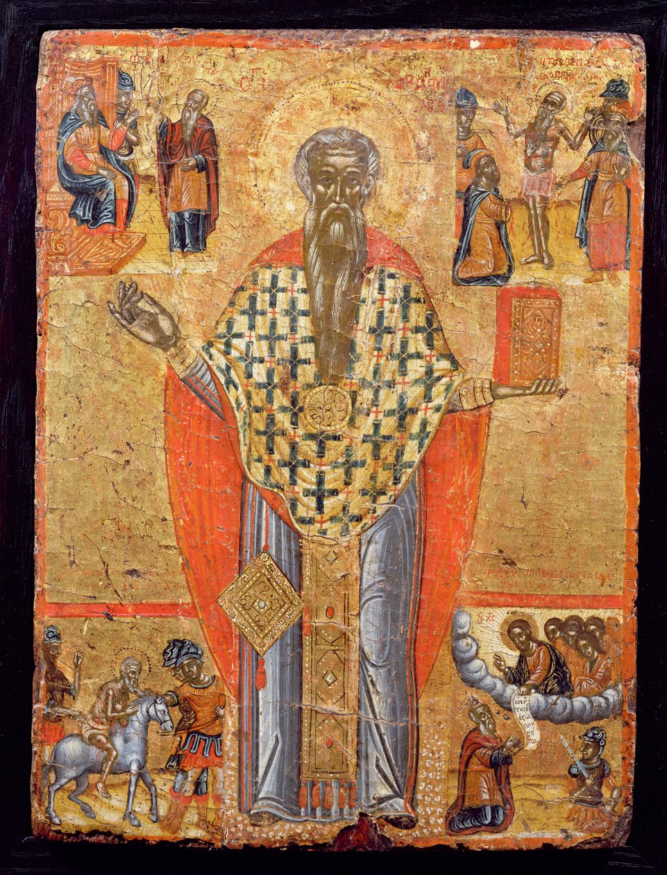 São Charalambos, ícone, da Macedônia, final do século XVI (têmpera no painel) de Greek School