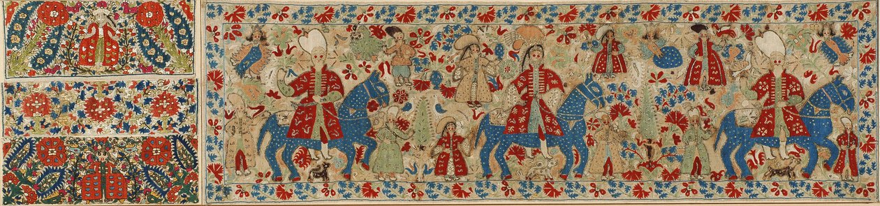 Capa de almofada nupcial, de Ioannina, Ipeiros, séc. XVII-XVIII (linho com fios de seda e prata) de Greek School