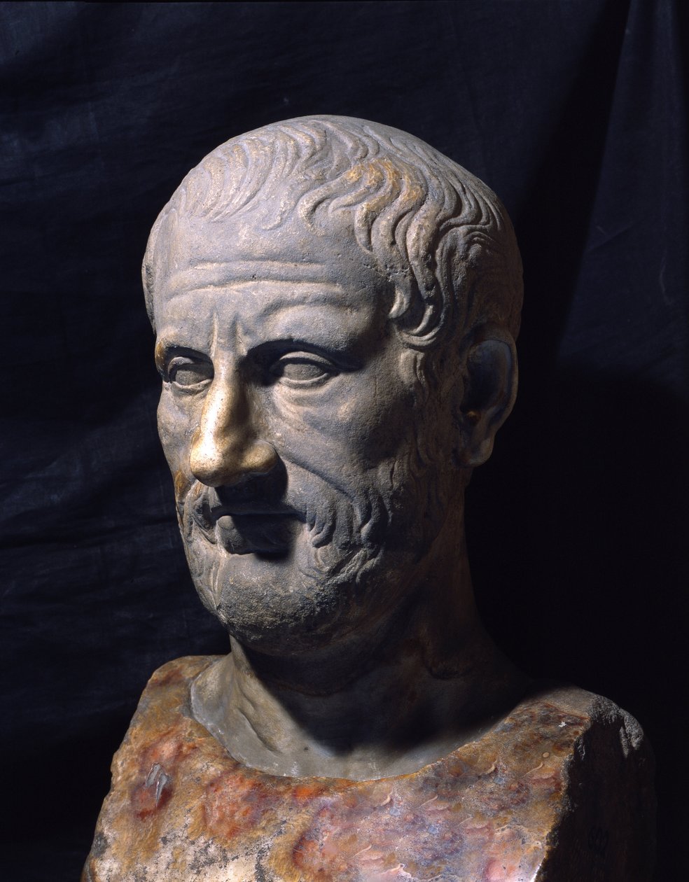 Representação do filósofo grego Theophraste (372-287 a.C.). de Greek or Roman
