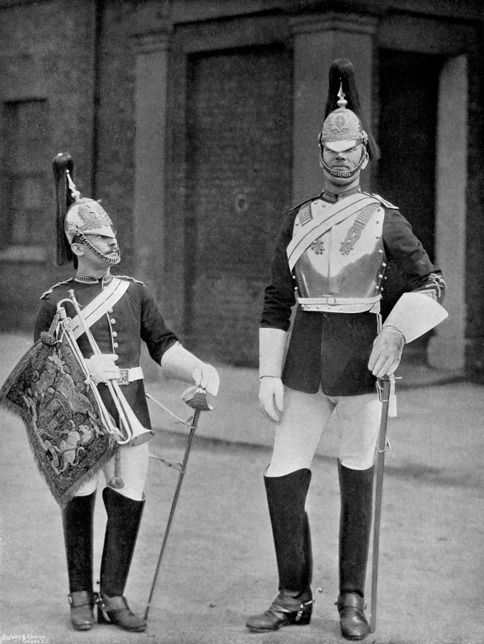 Um soldado e trompetista da Royal Horse Guards, 1896. de Gregory and Co