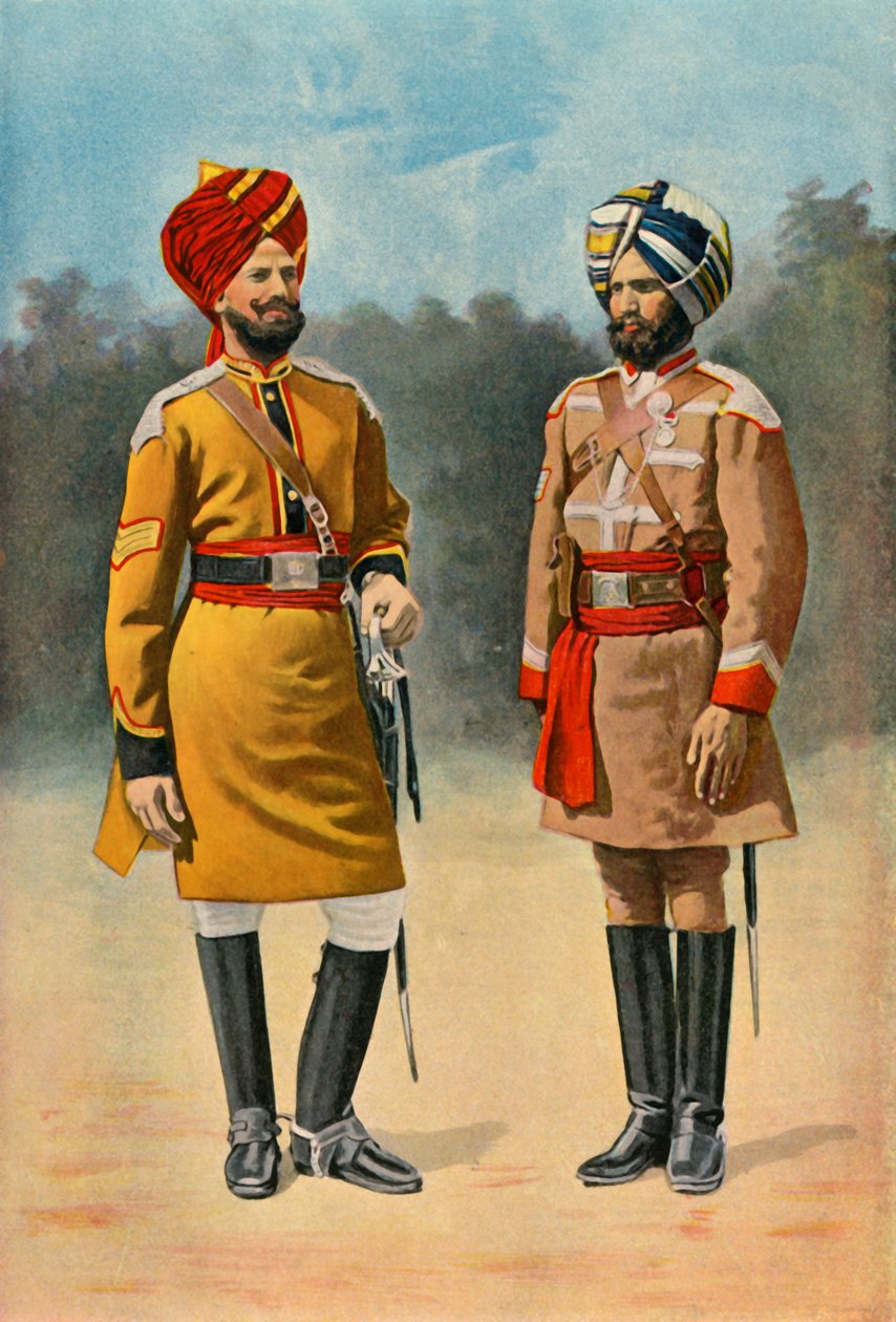 Primeira cavalaria de Bengala e cavalaria de guia, 1901. de Gregory and Co