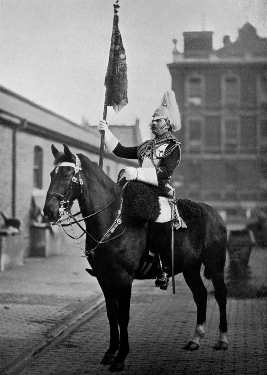 Esquadrão Major Corporal da 1ª Guarda da Vida com padrão, 1896. de Gregory and Co