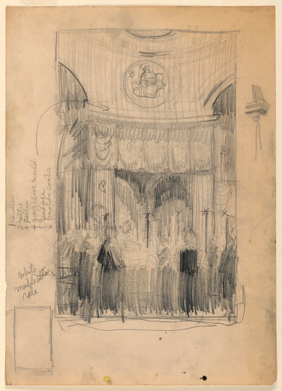 Funeral de James Cardinal Gibbons na Catedral Católica Romana, Baltimore, MD de Griffith Baily Coale