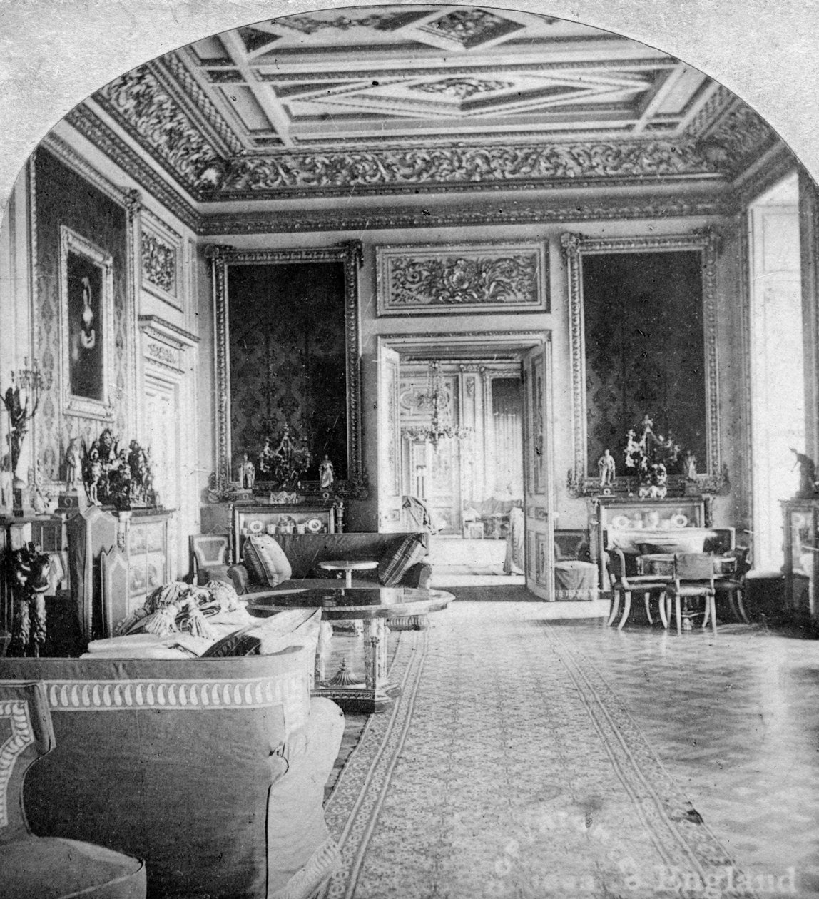 A sala de estar verde, Castelo de Windsor, Windsor, Berkshire, final do século XIX. de Griffiths Brothers