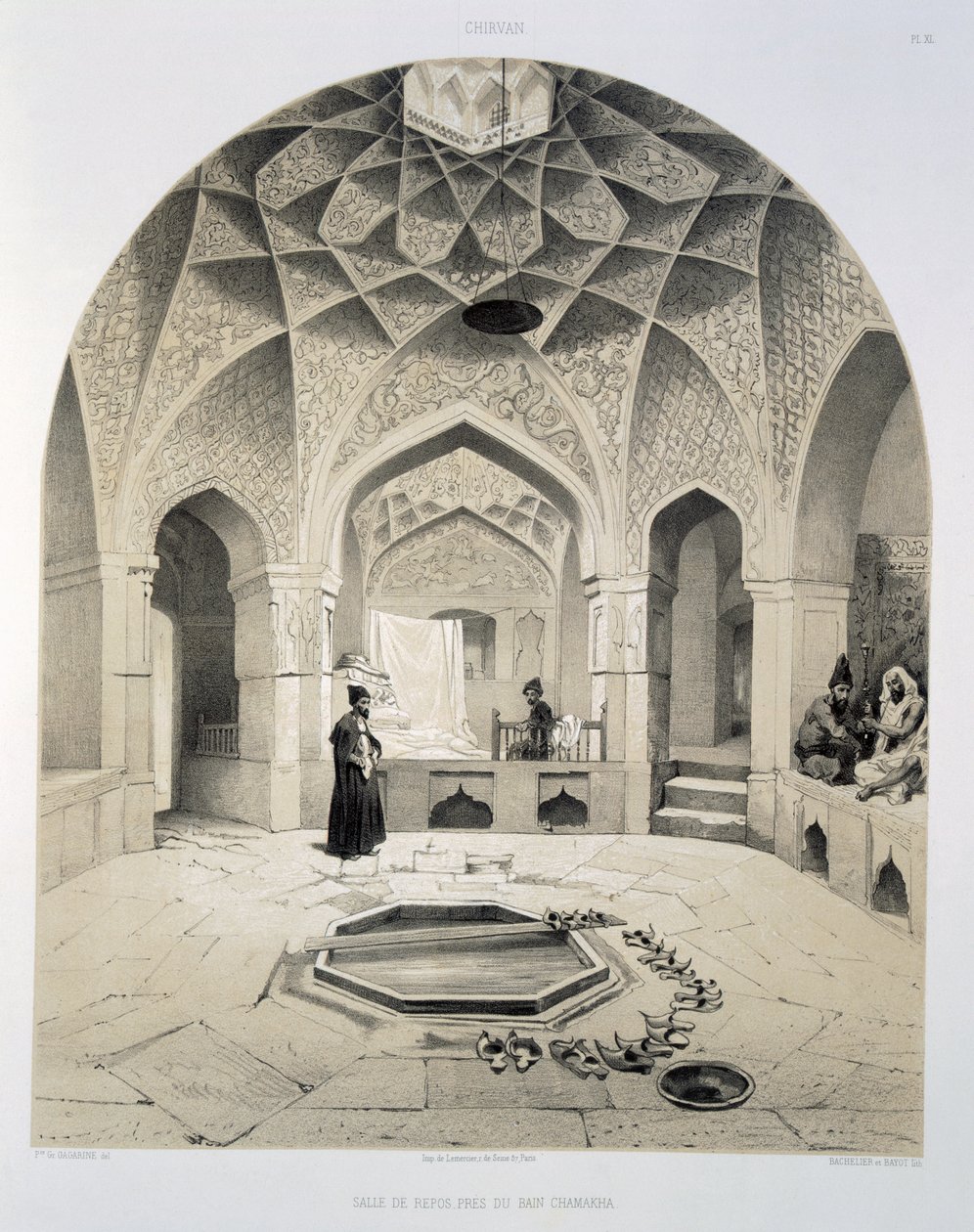 Sala de descanso ao lado dos banhos em Shemakha, 1847 de Grigori Grigorevich Gagarin