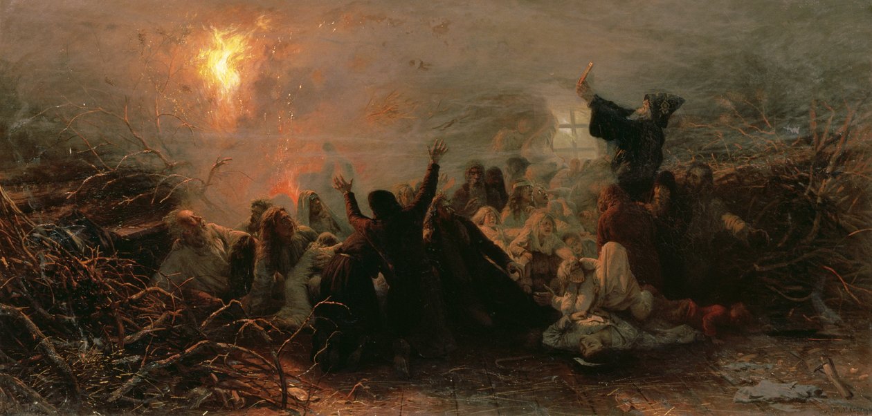 Auto-Imolação, 1884 de Grigori Grigorievich Mjasoedov