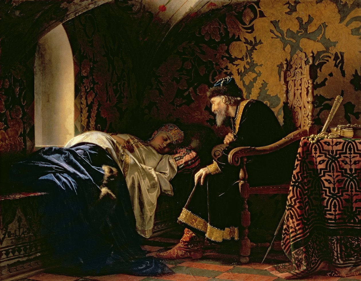 Czar Ivan, o Terrível Admirando Vasilia Melentevna, 1875 de Grigori Semenovich Sedov