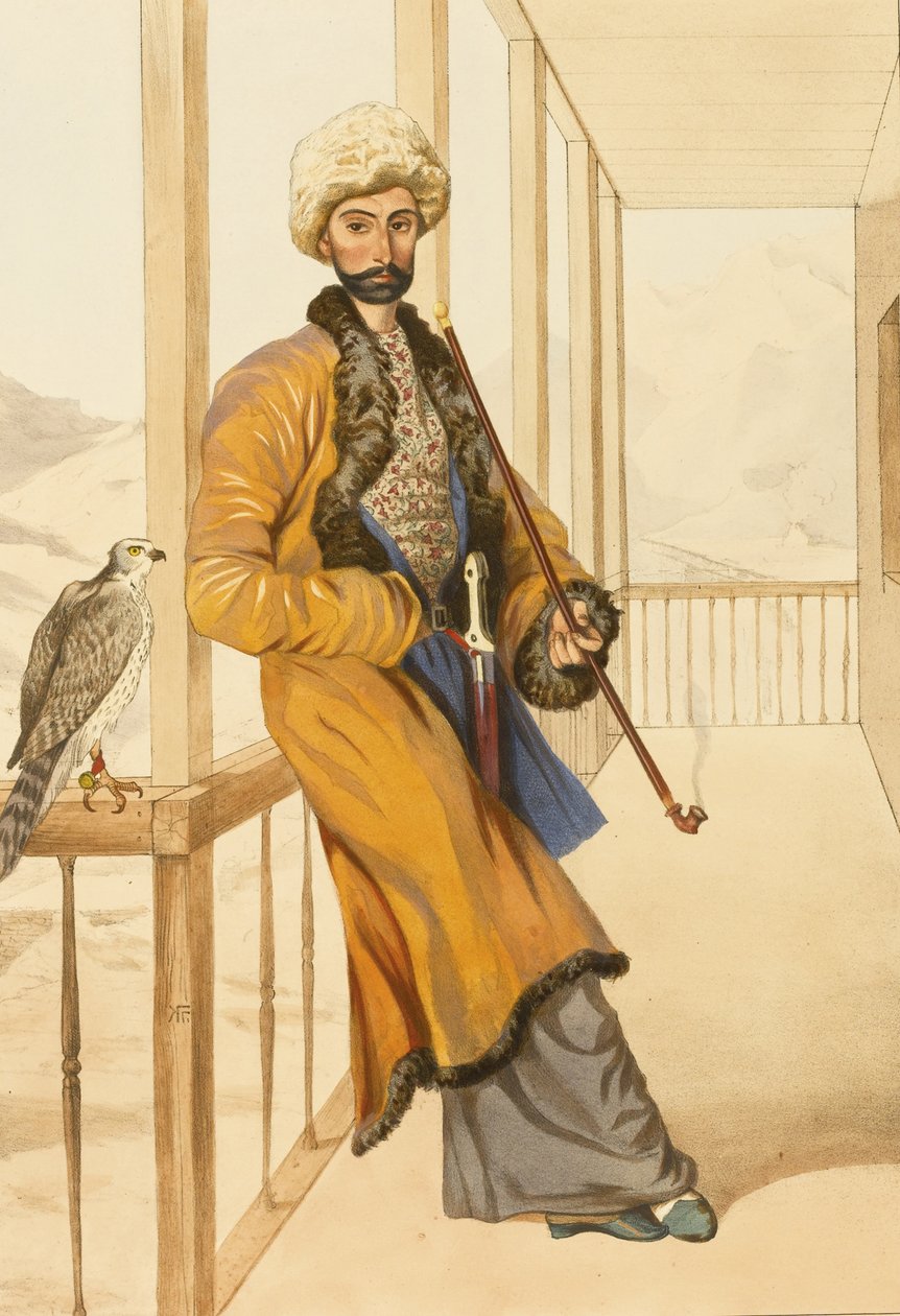 Vestido tradicional caucasiano, década de 1840 de Grigori Grigorevich Gagarin