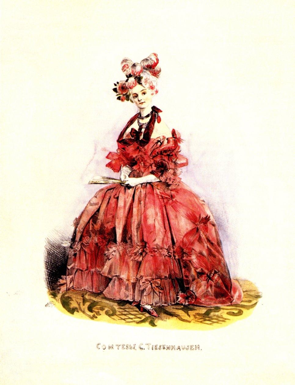 Retrato da condessa Catherine von Tiesenhausen 1803-1888, década de 1830 de Grigori Grigorevich Gagarin