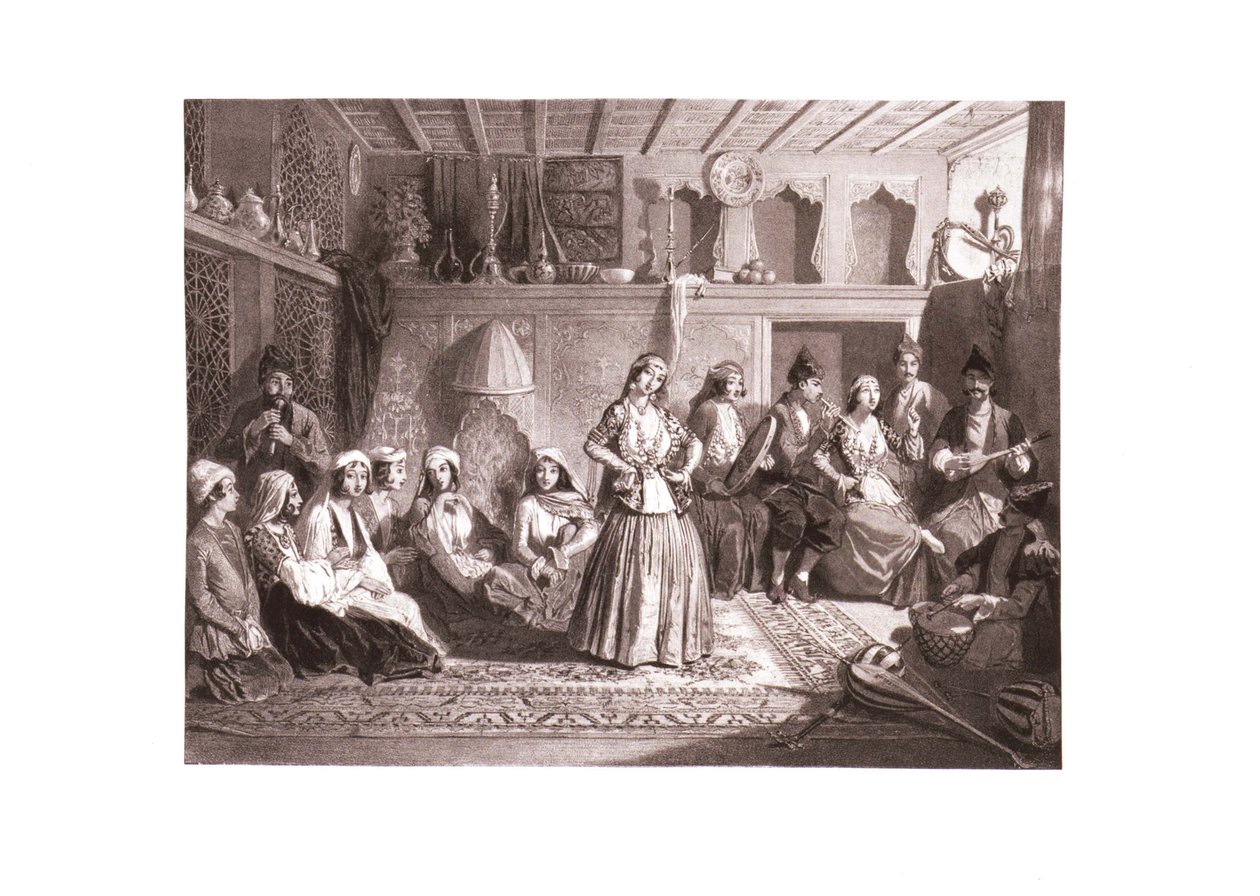 Os dançarinos de Shamakhi, meados do século XIX de Grigori Grigorevich Gagarin