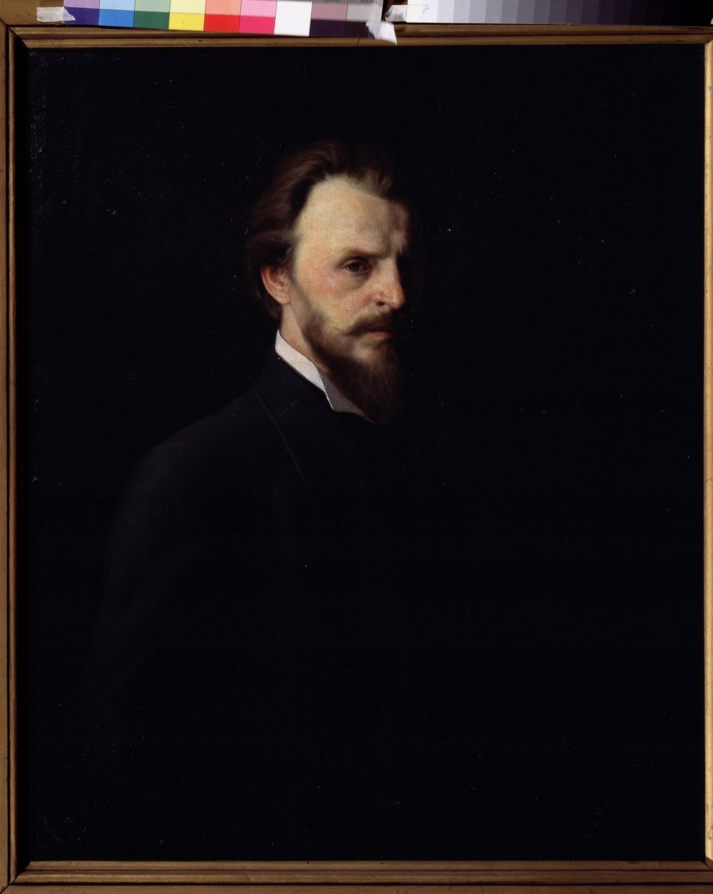 Auto-retrato (Auto-retrato). Peinture de Grigori (Grigoriy, Grigory) Grigoryevich Myasoyedov (Myasoedov, Miasoedov) (1834-1911), huile sur toile de Grigori Grigoryevich Myasoedov