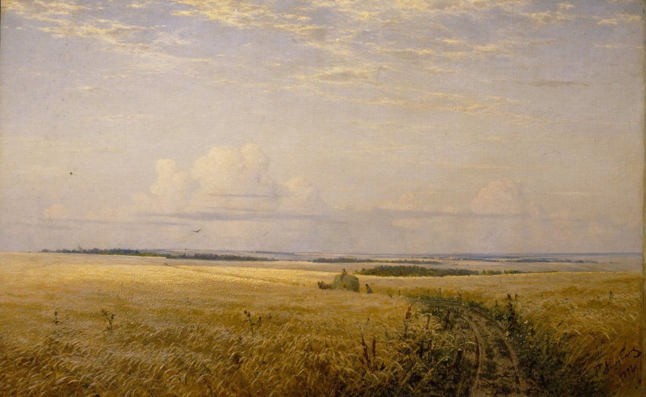 Os campos suaves, 1892 de Grigori Grigoryevich Myasoedov