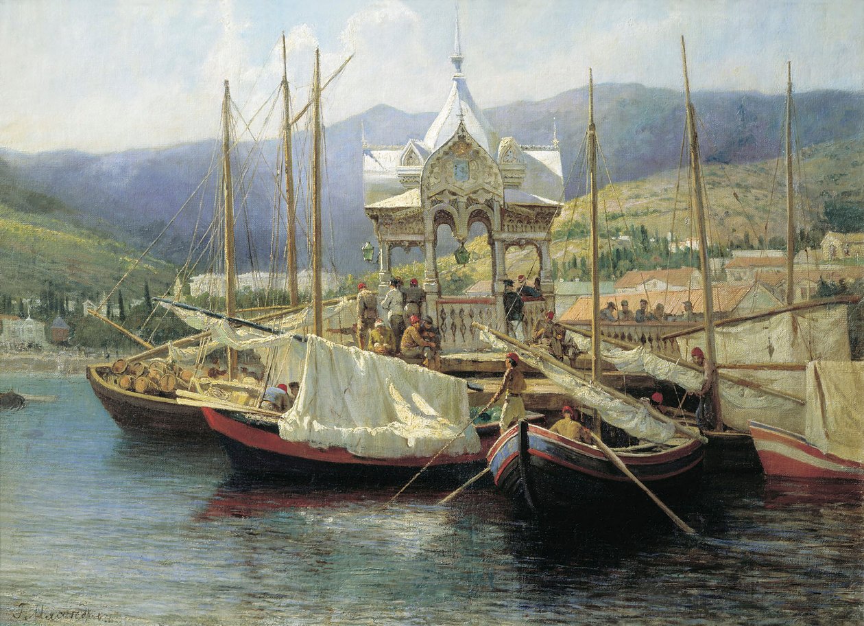 Porto de Yalta, 1890. de Grigori Grigoryevich Myasoedov