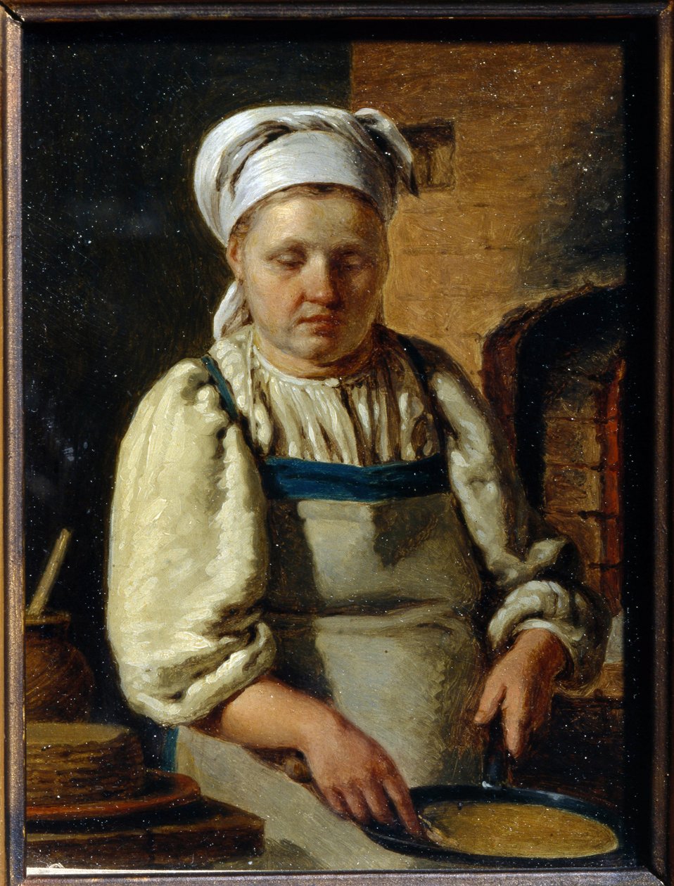 Cook - Peinture Grigori Karpovich Mikhaylov (1814-1867) - 1835 - Óleo sobre tela - 21x15,8 - Museu Estatal de História e Arquitetura ao ar livre Kremlin de Novgorod, Novgorod de Grigori Karpovich Mikhaylov