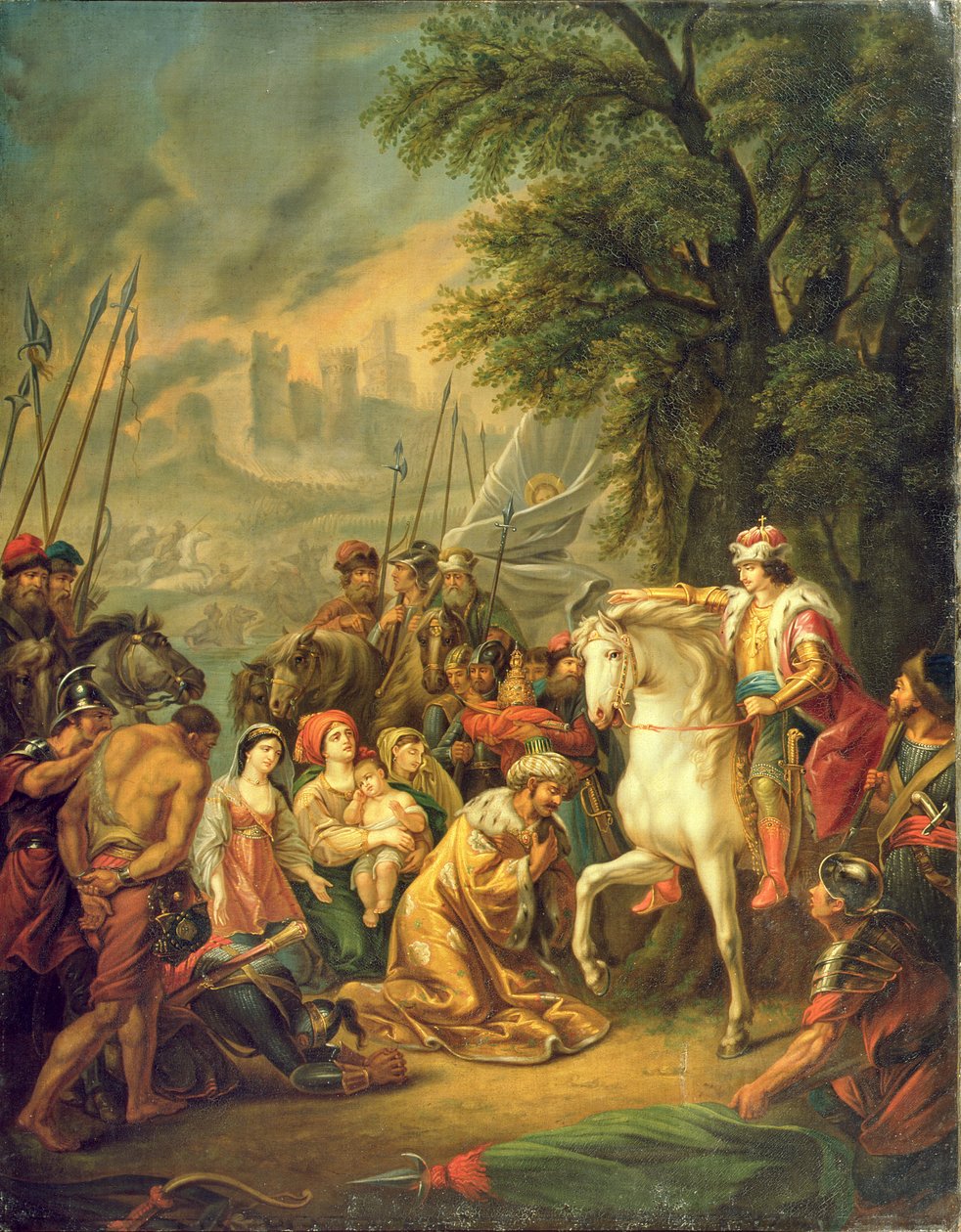 Czar Ivan IV (1530-84) Conquistando Kazan em 1552 de Grigoriy Ivanovich Ugryumov