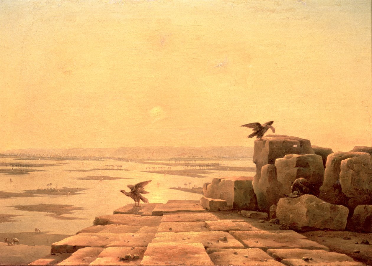 Transbordamento do Nilo, 1842 de Grigory Tchernezov