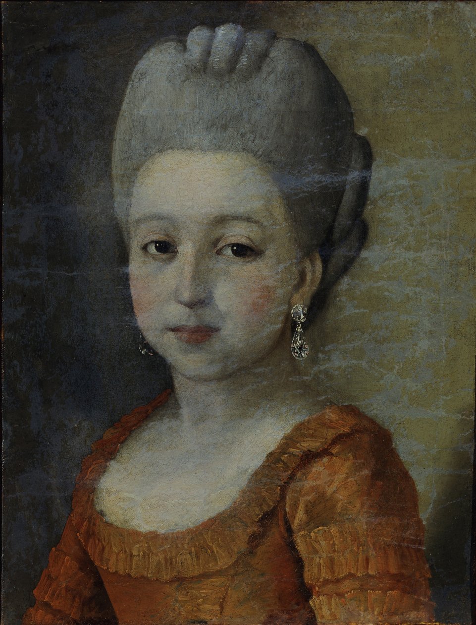 Retrato de uma menina, década de 1770 de Grigory Ostrovsky
